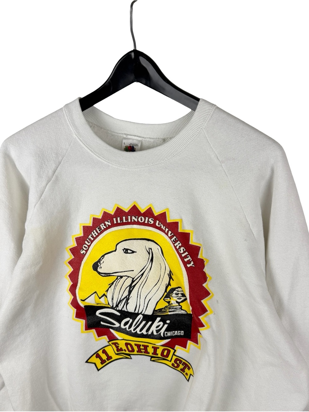 Vintage 80s Southern Illinois University College Pullover Sweatshirt Size L - Picture 6 of 9